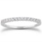 14k Wgold Round .21ct Diamond Airline Gallery Band