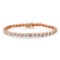14k Gold-pl .25ct Diamond S-link Tennis Bracelet