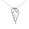 10k Gold-pl .25ct Diamond Angel Wing Necklace