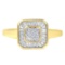 10k Gold .50ct Diamond Square Cocktail Ring