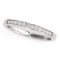 14k White Gold Round .12ct Diamond Wedding Band