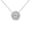 Elegant Round .50ct Diamond Halo Floral Necklace