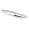 14k Wgold .09ct Diamond Slim Round Pave Set Band