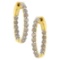 10k Gold-pl 2.00ct Diamond Hoop Earrings