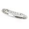14k Wgold .09ct Diamond Antique Style Curved Band