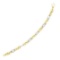 14k 2tone Gold Long & Short Oval Link Bracelet