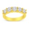 14k Gold-pl. Round 1.50ct Diamond 5-stone Ring