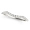 14k Wgold Round .12ct Diamond Pave Set Curved Band