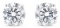 14k White Gold Round 3.00ct Diamond Stud Earrings
