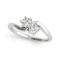 14k White Gold Round .46ct Diamond Solitaire Ring