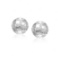 14k White Gold Round Faceted Style Stud Earrings
