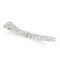 14k Wgold Round .12ct Diamond Modern Curved Band