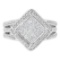 Elegant .40ct Diamond Square Cluster Ring