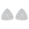 14k Gold .50ct Diamond Trillion-shaped Earrings