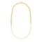 14k Gold Oval Chain With Pearls Necklace