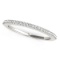 14k Wgold .12ct Diamond Pave Scallop Setting Band