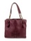 Tory Burch Purple Leather Graphic Snap Top Hdl Bag