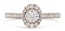 18k Rgold .55ct Diamond Composite Oval Halo Ring