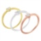 14k Gold-pl .15ct Diamond Stackable Heart Ring Set