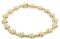 14k Gold Round 1.20ct Diamond Floral Star Bracelet
