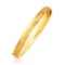 14k Gold Classic Floral Carved Bangle