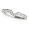 14k White Gold Round .12ct Diamond Wedding Band