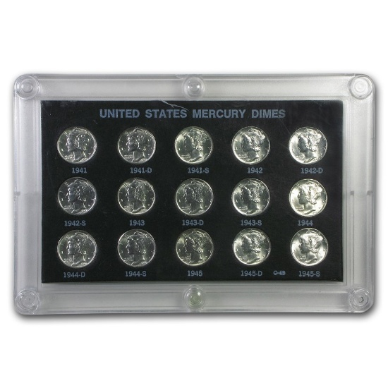 1941-1945 Mercury Dime Short Set Bu