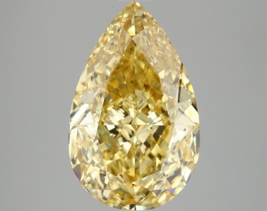 Fancy Yellow Pear Cut 5.05ct Vs1 Lab Diamond