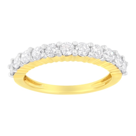 10k Gold 1.00ct Diamond Fluted Style Wedding Ring
