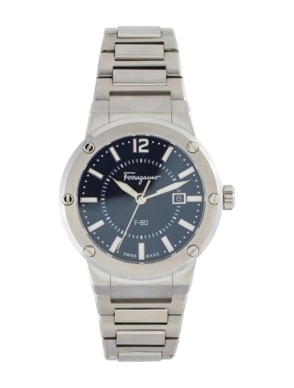Salvatore Ferragamo F-80 Dark Blue Dial Men's 44mm