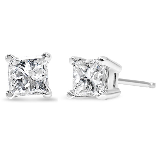 14k Gold .40ct Diamond Solitaire Earrings