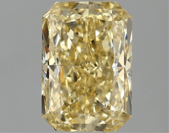 Fancy Yellow Radiant Cut 1.76ct Vvs2 Lab Diamond