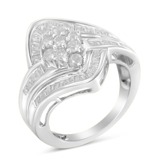 10k Gold 1.00ct Diamond Cluster Ring