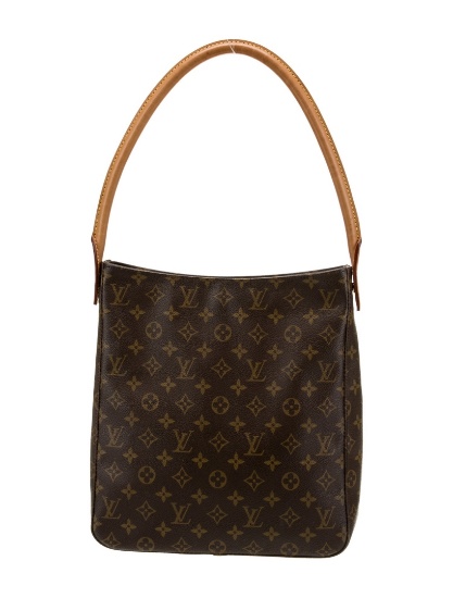 Louis Vuitton Brown Printed Zip Cls Shoulder Bag