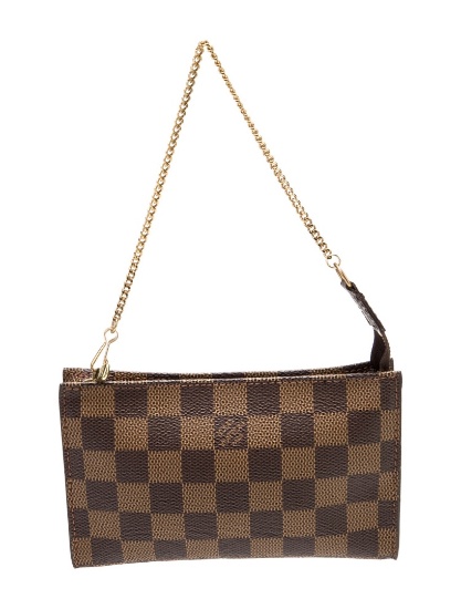 Louis Vuitton Ebene Acc. Vtg Brn Evening Bag