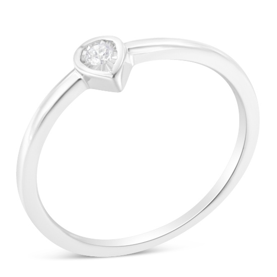 Round .05ct Diamond Pear-shaped Promise Ring