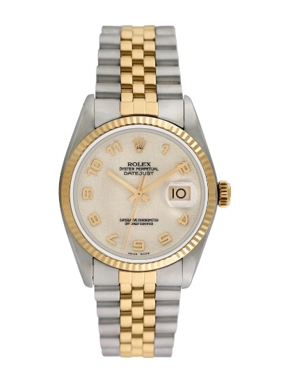 Rolex Datejust Ss 18k Gold Jubilee Dial Men's 36mm