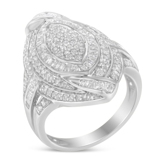 Dazzling 1.14ct Diamond Cluster Cocktail Ring