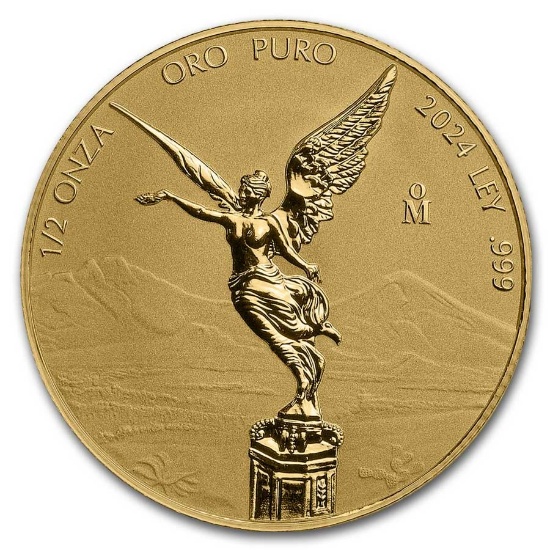 2024 Mexico 1/2 Oz Reverse Proof Gold Libertad