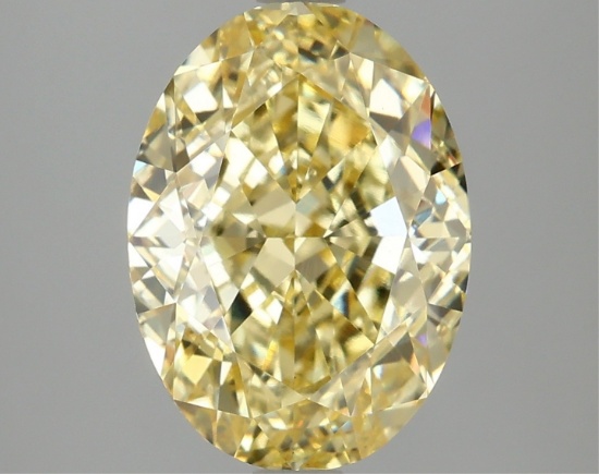 Fancy Yellow Oval Cut 4.07ct Vs1 Lab Diamond
