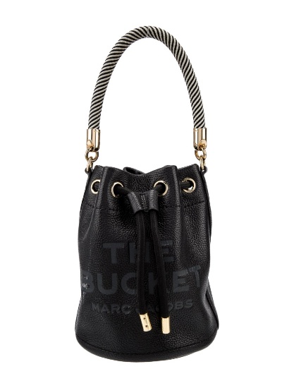 Marc Jacobs Black Leather Drawstring Bucket Bag
