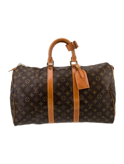 Louis Vuitton Keepall 45 Ctd Canvas Weekender Bag