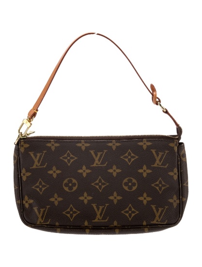 Louis Vuitton Pochette Acc. Mono Brown Top Hdl Bag