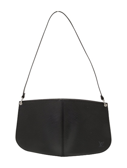 Louis Vuitton Epi Pochette Demi-lune Blk Shldr Bag