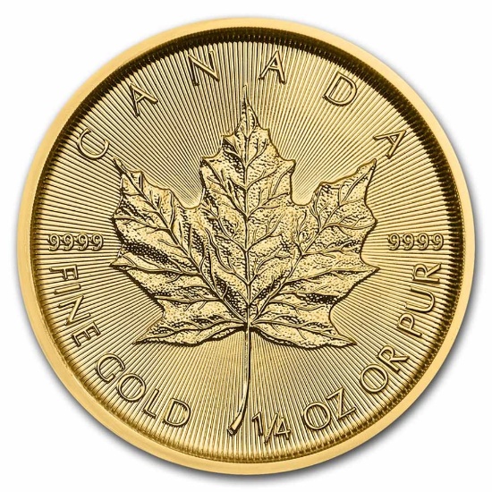 2022 Canada 1/4 Oz Gold Maple Leaf Bu