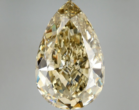 Fancy Yellow Pear Cut 16.13ct Vs1 Lab Diamond