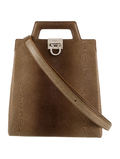 Salvatore Ferragamo Leather Turn-lock Top Hdl Bag