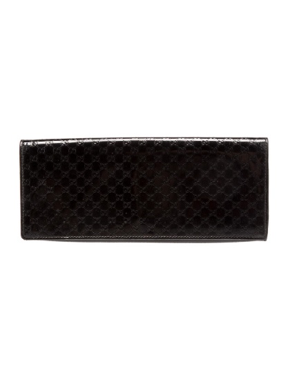 Gucci Microguccissima Broadway Patent Lthr Clutch