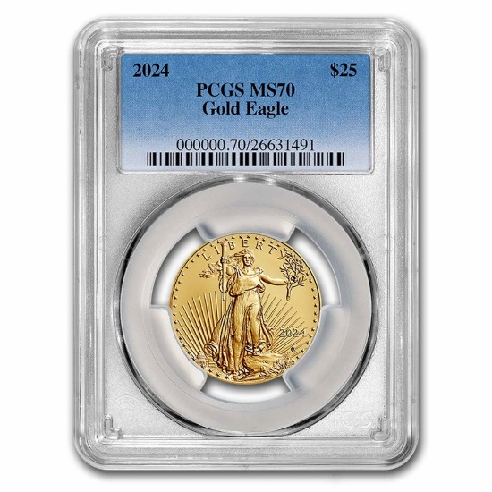 2024 1/2 Oz American Gold Eagle Ms-70 Pcgs