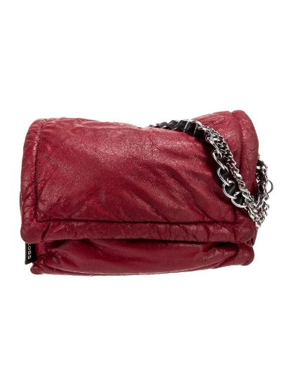 The Marc Jacobs Red Lthr Chain-link Crossbody Bag